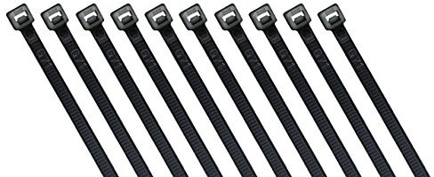 McPower Kabelbinder | 100er-Pack | 300x4,8 mm | schwarz | UV-beständig | wetterfest | für Innen und Außen | starke Zugkraft | Kabelbefestigung