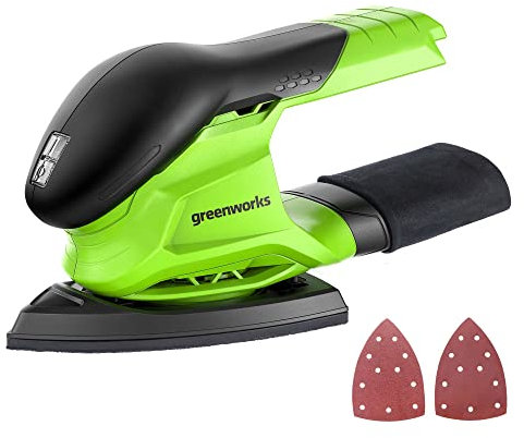 Greenworks Levigatrice per finitura senza fili, 24 V, 11.000 OPM, solo utensile (batteria e caricabatterie venduti separatamente)