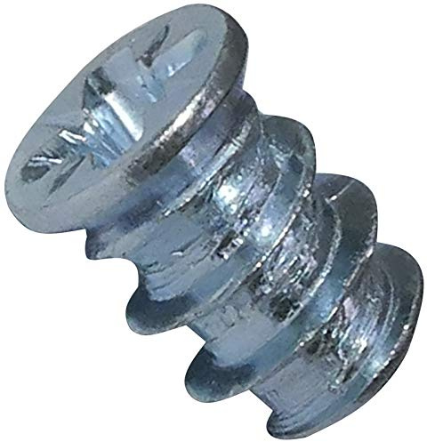 AERZETIX - Set med 100 - Euroskruv för möbler/bräda - trämontering - Ø6,3 x 9 mm - galvaniserat stål - Metall - Pozidriv fotavtryck - C44757