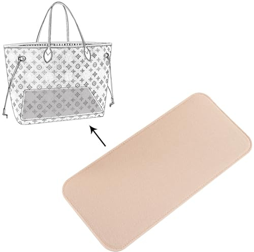 Doxo Organizador de bolso para bolsos y bolsa de fieltro, se adapta a Speedy y Neverfull Onthego, 3 tamaños/6 colores, forma de base beige, grande