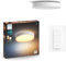 Philips Hue White Ambiance Devere Deckenleuchte M (2.450 lm) inkl. Dimmschalter, dimmbare Deckenlampe für das Hue Lichtsystem mit allen Weißtönen, smarte Lichtsteuerung über Sprache und App, weiß