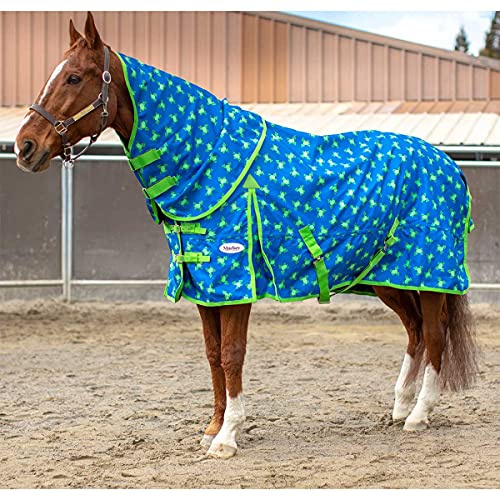 Mackey Flying Frogs Rain Sheet with Detachable Hood, Large Blue (76-78)