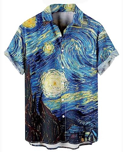 Hodaweisolp Chemise hawaïenne pour homme à manches courtes décontractée boutonnée pour le bowling d'été sur la plage, XX-Large