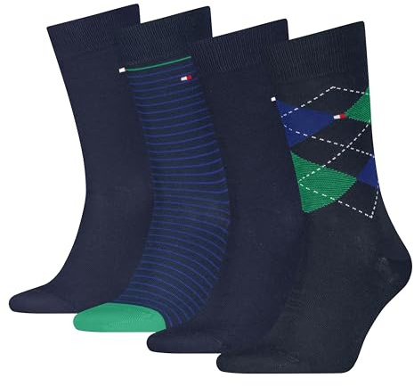 8719965009202 TH - Calzini da uomo 4P CHECK DOT ECOM, blu cobalto, 39-42