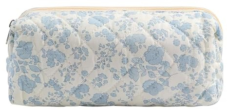 FveVqe Floral Pencil Case for Girls, Cute Pencil Case Floral with Orchid Cotton, Pencil Cases for Student Stationery Storage Outdoor