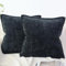 OYIMUA Kissenbezug 40x40 Schwarz 2er Set Weiche Chenille Kissenbezüge Textur Bambusfugen Sofa Dekokissen Edel und Luxus Kuschelkissen für Wohnzimmer Schlafzimmer & Heimdekoration