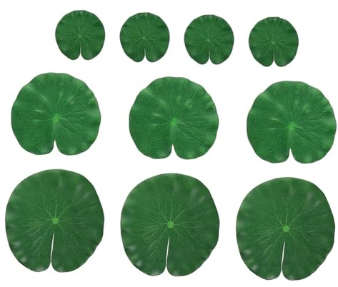 Kisangel 10piezas Nenúfares Artificiales Flotantes Realistas para Piscina Estanque Decoración De Jardín De Simulación Accesorios para Estanques De Agua