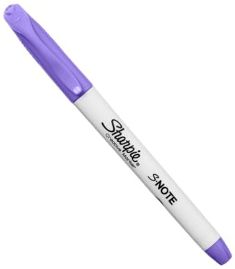 Sharpie S‑Note Creative Marker - Highlighter Chisel Tip Grape Ink | Water-Based Pastel Marker | Dual-End for Highlighting, Drawing, Journaling & More | Single Count