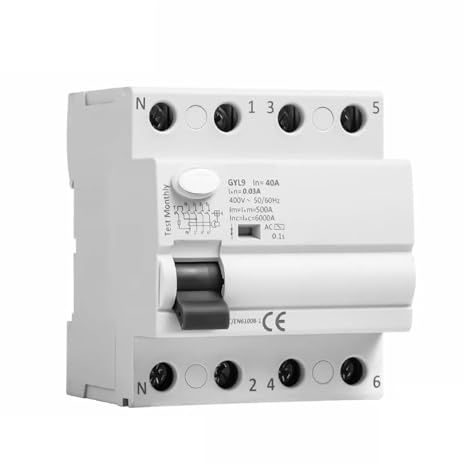 Disjoncteur Différentiel À Courant Résiduel GYL9 AC, Interrupteur De Sécurité 4P 25 A 40 A 63 A 100 A, Disjoncteur Différentiel 30 MA 100 MA 300 MA(4P 63A,300mA)