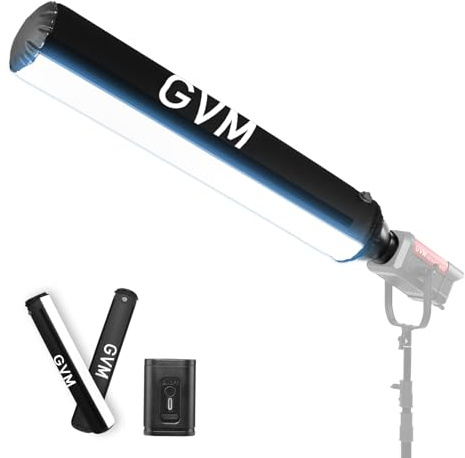 GVM 43.3 Inflatable Softbox, Foldable Air Tube Soft Box with Air Pump, Compatibility for GVM SD300C/500B/650B and Other Bowens Mount Light, Air Softbox for Studio Portraits, Video Recording