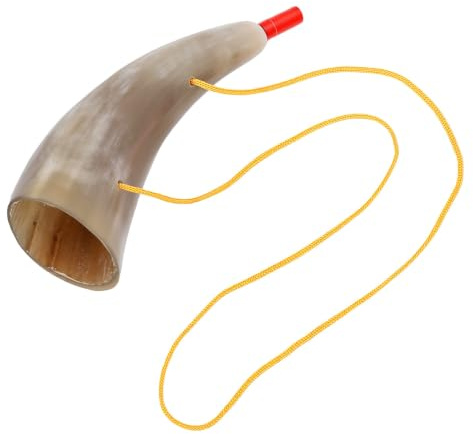 Generic Oxhornstrumpet Högt Blåsande Horn för Festivaler och Fester, Tillverkad Av Oxhorn, 18 Cm