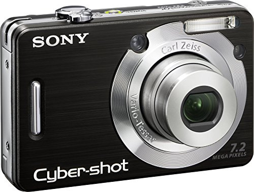Sony Cybershot DSCW55 7.2MP Digital Camera with 3x Optical Zoom (Black) (OLD MODEL)