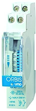 UNO QRD 120 V. Interruptor HORARIO ANALOGICO 1 MODULO con Reserva Diario Interruptor 16(4) A