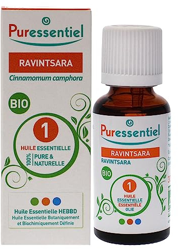 Puressentiel – Huile Essentielle Ravintsara BIO – Contribue à la défense antivirale – 100% pure et naturelle – HEBDD – Cinnamomum camphora cineoliferum – 30 ml
