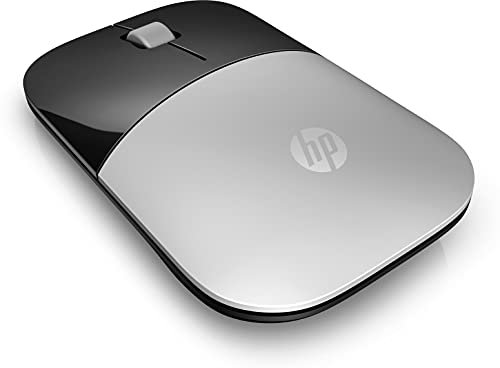 HP Z3700 (X7Q44AA) kabellose Maus (1200 optische Sensoren, bis zu 16 Monate Batterielaufzeit, USB Anschluss, Plug&Play) anthrazit, silber