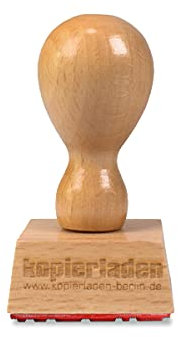 Personalisierbarer Holzstempel 30mm mit eigenem Text und Logo - optional mit Stempelkissen und Tinte - Namensstempel, Adresstempel, Firmenstempel