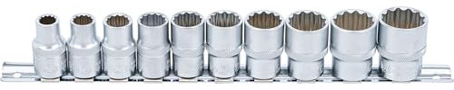 BGS 9114 | Jeu de Douilles, douze pans | 12,5 mm (1/2) | en pouce | 10 pièces
