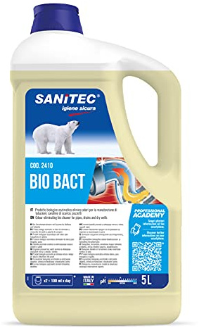 Bio Bact Scarichi - Disgorgante per Trattamento e Sgrassaggio di Scarichi, Tubazioni e Fosse Settiche - 5 kg