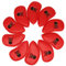 MamimamiH Golf 10pcs Red Skull Thick Pu Synthetic Leather Golf Iron Head Covers Set Headcover Skull Fit All Brands Titleist, Callaway, Ping, Taylormade, Cobra, Nike, Etc.