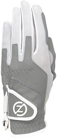 Zero Friction Gant de Golf synthétique pour Femme - Coupe Compression - Main Gauche - Taille Unique - Gris