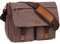 VASCHY Sac Bandoulière Homme, Vintage 14 Pouces Sacoche Ordinateur Portable en Toile Imperméable Sac à Épaule Femmes PC Bureau Mallette Messenger Besace avec Bandoulière Rembourrée Travail Café