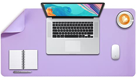 DOBAOJIA Sottomano da Ufficio, Tappetino da Tavolo, Tappetino Tastiera e Mouse, Tappetino PC Scrivania, per Casa/Ufficio, Uso Doppio Lato Simipelle PU Impermeabile 80 x 40cm (Viola/Viola)
