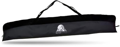 Rawstyle Skitasche Skisack für Ski Erwachsene Skistöcke 160cm oder 180cm oder 190cm wasserdicht Skibag Skicover Wintersport Skiaufbewahrung Modell 2 (schwarz-schwarz (180cm))