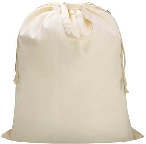 Canvas Laundry Bag Extra Large Heavy Duty Storage Bag 40W x 35H,XXL Beige