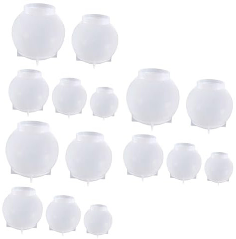 OSALADI 3 Series Molde De Bola Integrado Moldes De Silicona Molde De Esfera Decoración Del Hogar Molde De Vela De Esfera Moldes De Cera Para Velas Gel De Sílice 5 Piezas*3