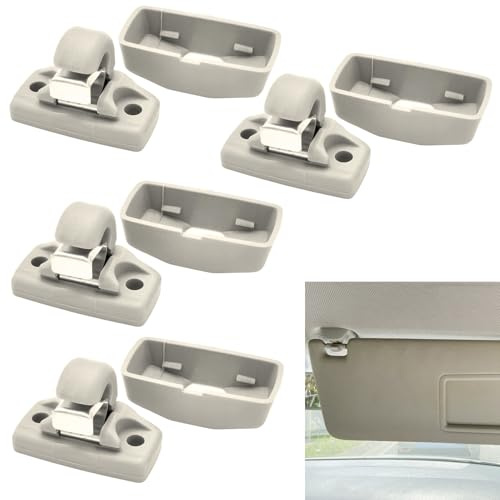 4 Piezas Clip Visera de Coche para VW Caddy Golf Mk4 Sharan Passat Polo Amarok Transporter T5 Touran Seat Ibiza Leon Skoda Fabia Octavia Superb 3B0857561B, Soporte de Gancho para Colgar Paraso