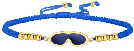 kkjoy Justerbart flätat rep armband simglasögon i rostfritt stål handgjorda lyckosmycken för kvinnor och män simentusiaster