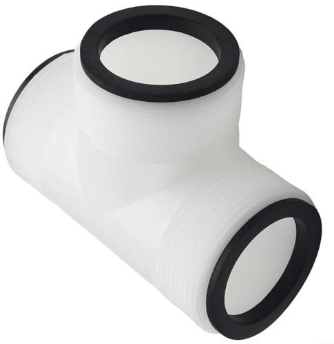 Conector de manguera de piscina con junta en T para sistemas de bomba Intex, funciona con válvulas y separadores de aceite, incluye tres juntas de anillo en L TPE