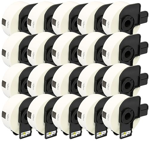 Yellow Yeti 20 Rotoli DK-11201 Etichette Adesive per Indirizzi 29 x 90mm compatibili per Brother P-Touch QL-500 QL-570 QL-700 QL-710W QL-800 QL-810W QL-820NWB QL-1100 QL-1110NWB | 400 Etichette/Rotolo