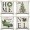 JOTOM Weihnachten Kissenbezug wasserdichte Kissenhülle 45x45cm 4er Set Sofakissen Dekokissen Bezug für Sofa Zimmer Outdoor Balkon Terrasse Patio Garten Outdoor (Weihnachtsbaum Home)
