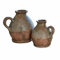 Loberon Vase 2er Set Henriette, Zwei Größen, liebevolle Handarbeit, antike Anmutung, mediterranes Flair, Blumenvase, Wohn-Accessoire, Terrakotta, antikbraun