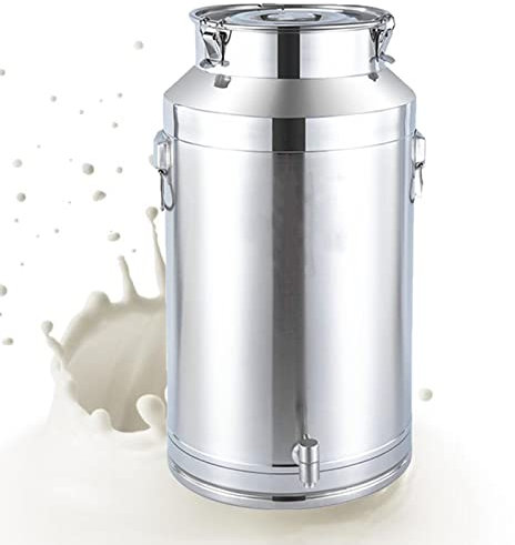 Bidon à lait en acier inoxydable avec poignée, seau à lait avec couvercle scellé Baril de fermentation du lait transportable for le stockage de récipients liquides [Classe énergétique A] ( Size : 5L )