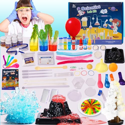 70+ Experiments Science Kit for Kids Age 4-6-8-10-12, STEM Learning Educational Scientist Toys Gifts for Boys Girls Chemistry Set