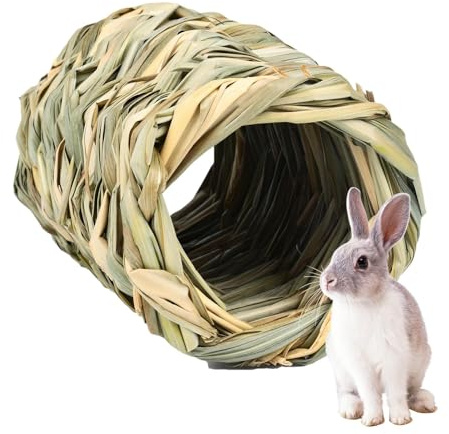 Túnel de Hierba para Conejos, de túnel de Hierba,Juguete de túnel de Hierba escondite - Pequeños Juguetes del Animal pequeño del Animal doméstico, Juguete Interactivo Tejido a Mano de la
