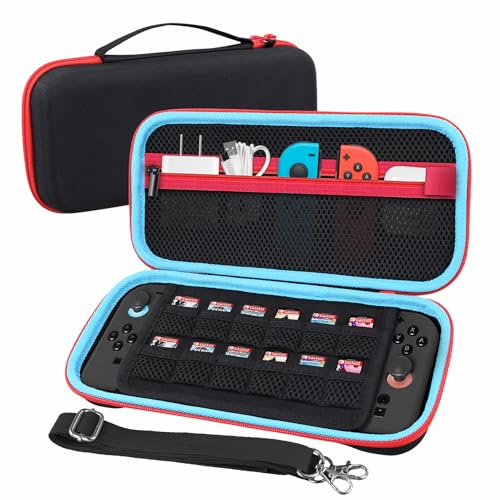 co2CREA Reise Tasche Kompatibel mit Nintendo Switch 2 (2025), Harte Tragetasche Hülle Case für Switch 2, Schutzhülle mit Aufbewahrung für 12 Spiele, Konsole & Joy-Con 2 Controller Zubehör, Nur Tasche