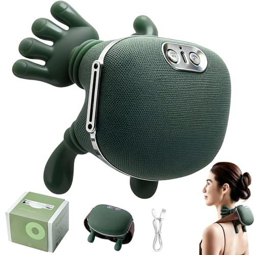 Neck Massager, Back Massager with Heat, Deep Tissue 4D Kneading Massage, Simulated Real Hand Shiatsu Massager for Shoulder Leg, Christmas Birthday Gifts for Women Men Mum Dad