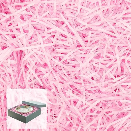 500g Pink Shredded Tissue Paper for Gift Boxes Decoration,Pink Empty Gift Box Shredded Paper for Hampers,Stuffing Filling Gifts Packaging Filler for Valentine's Day,Christmas,Birthday DIY Decor