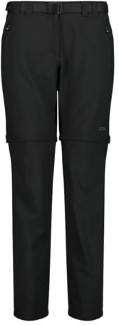 CMP Damen Zipp Off Hose, Schwarz,D46
