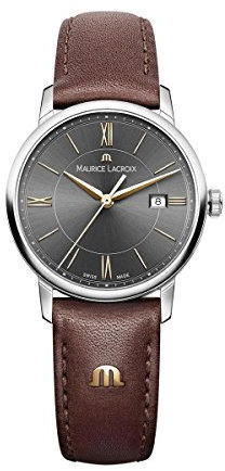 Maurice Lacroix Damen Analog Quarz Uhr mit Leder Armband EL1094-SS001-311-1