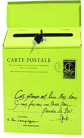 TentHome Cassetta Postale da Esterno in Ferro a Parete Antipioggia Verde, Cassetta delle Lettere Interno Filo Muro Cancello Americana Vintage, Buca Lettere Moderna, Organizzatore e Decorazione Parete