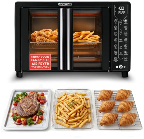Gourmia Toaster Oven - 6-Slice Capacity, Digital Display, Black