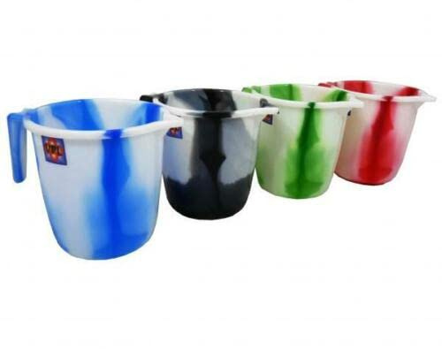 Pemienterprize Ltd Tiedye Design Jug Mug, 1.5 Litre, Multicolour Plastic Bucket with Handle and Spout, Kitchen, Bathroom, Toilet, Multipurpose, Leak Resistant