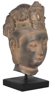 Home ESPRIT Figura Decorativa Marrón Negro Buda Oriental 15 x 18 x 38 cm