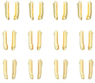 QUARKZMAN Kit di Chiusura per Riparazione Cerniera Doppia Aperta, Perni di Inserimento #5 per Cerniere di Separazione Bidirezionali per Cappotti #3#5#8 (Oro, 12 Pezzi)
