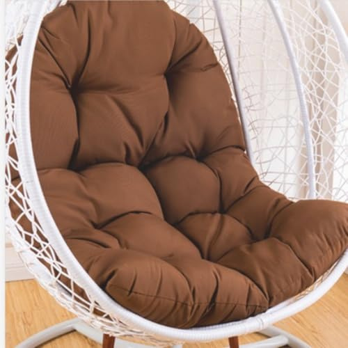 XILENY Cojín para silla de huevo, cojín redondo/respaldo para asiento colgante, 120 x 80 cm, cojín para silla colgante, cojín para polirratán/ratán, hamaca para interior y exterior, mecedora para