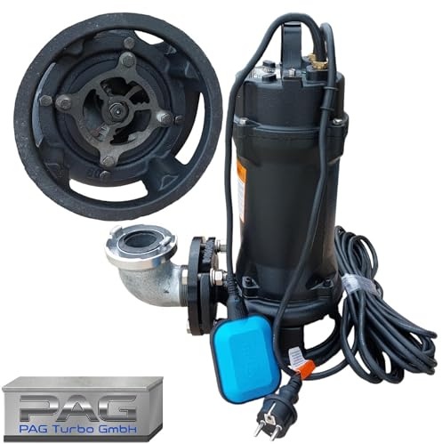 PAG Turbo GmbH® - Industrie Fäkalienpumpe Schmutzwasserpumpe ZWQ 1800 mit Schneidmesser 230V - 1,8kW - 33000L/h